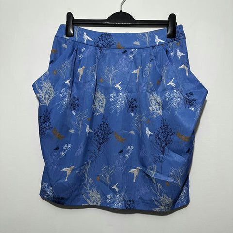 H&M Ladies Skirt Straight & Pencil Blue Size EU 42 Polyester Short UK Size 14 Li