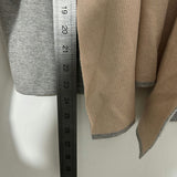 M&S Ladies Cardigan Shrug Grey Size 12 Cotton Blend Open Neck Waterfall