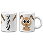 Adorable Dog Personalised Your Name Gift Mug
