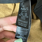 M&S Animal Print Brown A-Line Skirt Size 12 Knee Length Polyester