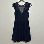 Oasis Skater Dress Blue Size 8 Short Lace Navy Polyester Ladies