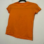Nike Ladies Orange Activewear Top T-Shirt XS Nylon DRI-FIT Embroidered Detail