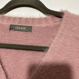 Oasis Ladies Jumper Pullover Pink Size L Large Polyamide V-Neck