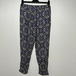 Dorothy Perkins Ladies Trousers Ankle Blue Size 8 Viscose Print