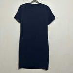 M&S Ladies Dress A-Line  Blue Size 8 Polyester   Knee Length  Navy