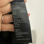 Oasis Ladies  T-Shirt Dress Black Size 12 Polyester Knee Length Sheer