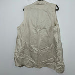 Next Beige Linen Sleeveless Jacket Size 20