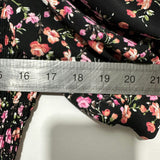 Oasis Ladies One-Piece Jumpsuit  Black Size M Medium Polyester Floral Stretch