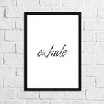 Inhale Exhale Set Of 2 Bedroom Simple Wall Decor Prints