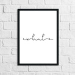 Exhale Pretty Bathroom Bedroom Wall Decor Print