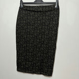 Dorothy Perkins Ladies Skirt Straight & Pencil Green Size 10 100% Cotton Knee Le