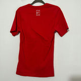 Nike Ladies Red Activewear T-Shirt XS 100% Cotton Athletic Cut Tee