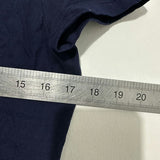 Oasis Ladies Top T-Shirt Blue XS Cotton Short Sleeve Plain Navy Round Neck