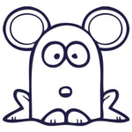 Funny Cartoon Mouse Iron On HTV Transfer