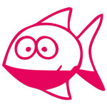 Funny Cartoon Fish Iron On HTV Transfer