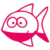 Funny Cartoon Fish Iron On HTV Transfer