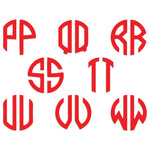 Personalised Monogram Initials Iron On Transfer, Red