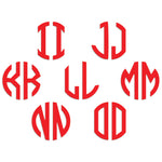 Personalised Monogram Initials Iron On Transfer, Red