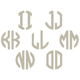 Personalised Monogram Initials Iron On Transfer, Silver