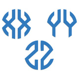 Personalised Monogram Initials Iron On Transfer, Sky Blue