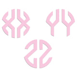 Personalised Monogram Initials Iron On Transfer, Soft Pink