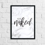 Get Naked Marble Bathroom Wall Decor Print (With Or Without Marble)
