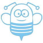 Funny Cartoon Bee Sticker