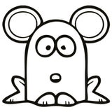 Funny Cartoon Mouse Sticker