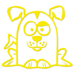 Funny Cartoon Dog Sticker