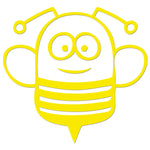 Funny Cartoon Bee Sticker