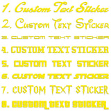 Famous Fonts Custom Text Sticker
