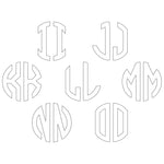 Personalised Monogram Initials Iron On Transfer, White
