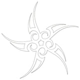 Tribal Five Star Sticker