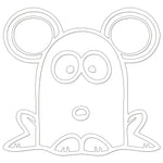 Funny Cartoon Mouse Sticker