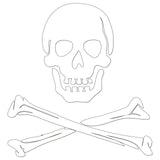 Skull And Crossbones Iron On HTV Transfer