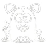 Funny Cartoon Dog Sticker