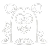 Funny Cartoon Dog Sticker