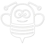 Funny Cartoon Bee Sticker