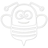 Funny Cartoon Bee Sticker