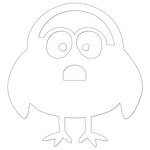 Funny Cartoon Bird Sticker