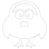 Funny Cartoon Bird Sticker
