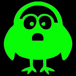 Funny Cartoon Bird Sticker