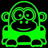 Funny Cartoon Gorilla Sticker