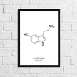 Happiness Chemical Home Inspirational Wall Decor Quote Print