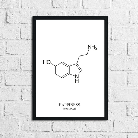 Happiness Chemical Home Inspirational Wall Decor Quote Print
