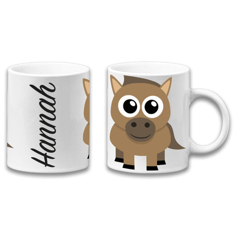 Adorable Horse Personalised Your Name Gift Mug