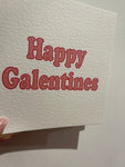Happy Galentines Valentines Day Funny Humorous Hammered Card & Envelope