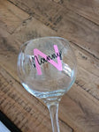 DIY Set Of 2 Create Own Personalised Initial First Name Prosecco Champagne Latte Thin Flute Glass Vinyl Label Stickers