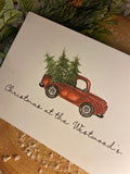 Christmas At The Surname Truck Winter Christmas Seasonal Wall Home Decor Print