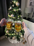 DIY Set Of 2 Create Own It’s The Most Wonderful Time For A Beer Christmas Pint Tanker Glass Sticker Labels
